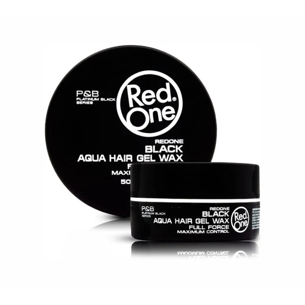 Red One Hair Styling Aqua Hair Gel Wax Black 50ml